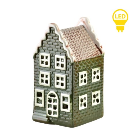 HYTTE Domek ceramiczny LED 5,6x5,2x11 cm