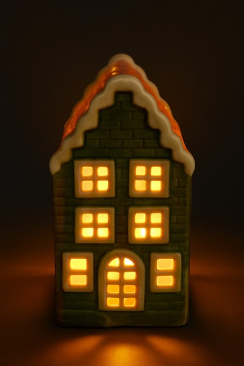 HYTTE Domek ceramiczny LED 5,6x5,2x11 cm