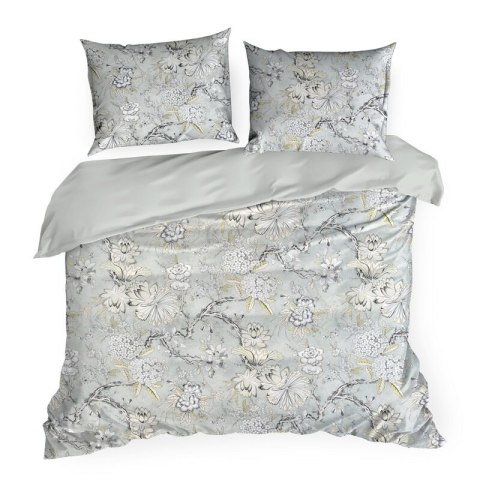 KOMPLET POŚCIELI SATYNOWEJ SPRING 72 140 X 200 CM JASNOSTALOWY