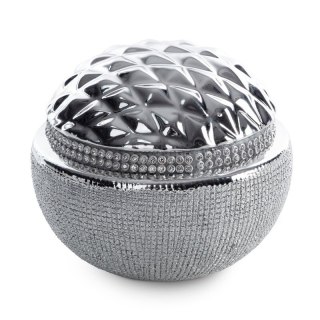 KULA DEKORACYJNA SOLEN (01) O 10 X 10 CM SREBRNY