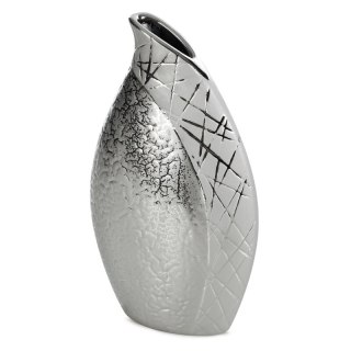 WAZON DEKORACYJNY ALIRA (02) 15 X 8 X 26 CM SREBRNY