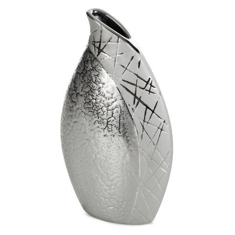 WAZON DEKORACYJNY ALIRA (02) 15 X 8 X 26 CM SREBRNY