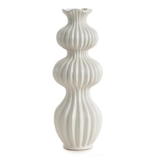 WAZON DEKORACYJNY KIVA (01) O 40 X 14 CM KREMOWY