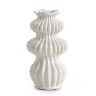 WAZON DEKORACYJNY KIVA (03) O 11 X 20 CM KREMOWY