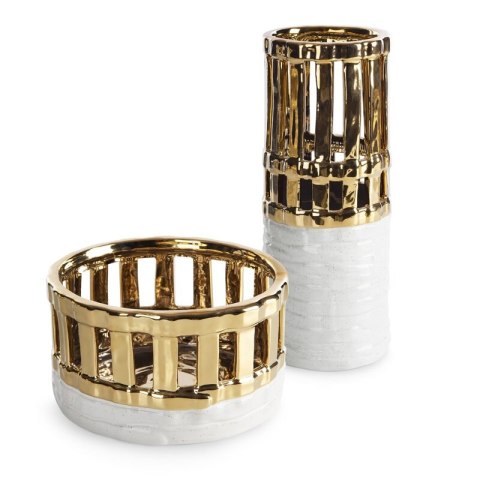 WAZON DEKORACYJNY MAELA (01) O 13 X 32 CM BIAŁY