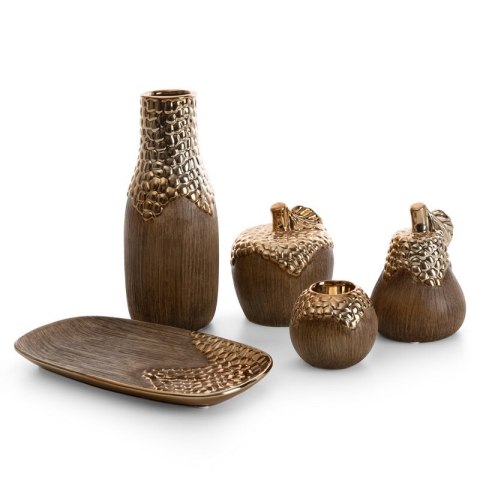 WAZON DEKORACYJNY NEVIA (02) O 15 X 23 CM JASNOBRĄZOWY