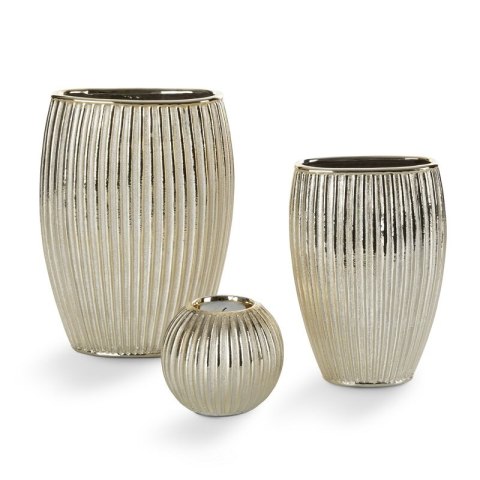 WAZON DEKORACYJNY OMIKA (01) 15 X 7 X 20 CM SZAMPAŃSKI