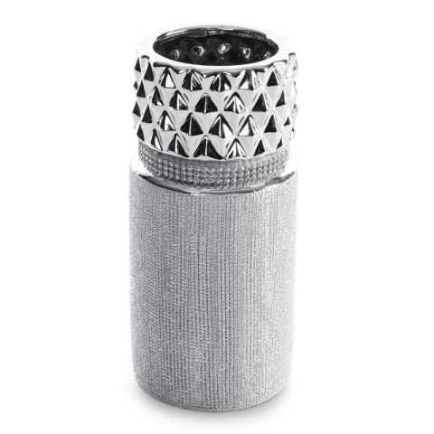 WAZON DEKORACYJNY SOLEN (01) O 10 X 21 CM SREBRNY