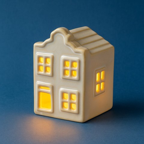 HYTTE Domek ceramiczny LED 5,7x5,5x8,6 cm