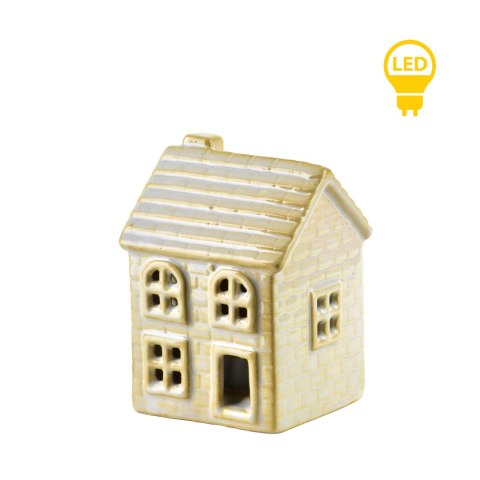 HYTTE Domek ceramiczny LED 6x5,5x8,4 cm