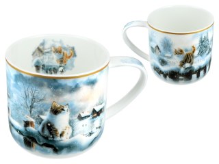 Kubek świąteczny - Zima wszędzie, Kot (CARMANI)