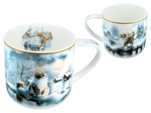 Kubek świąteczny - Zima wszędzie, Kot (CARMANI)