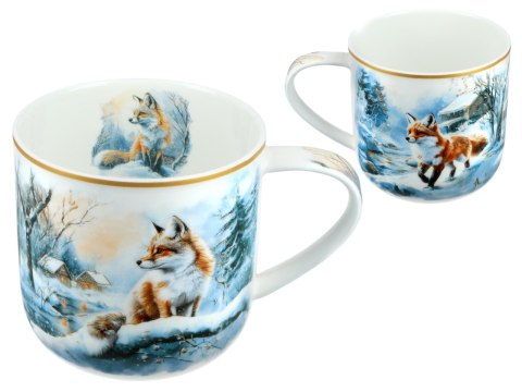 Kubek świąteczny - Zima wszędzie, Lisy (CARMANI)