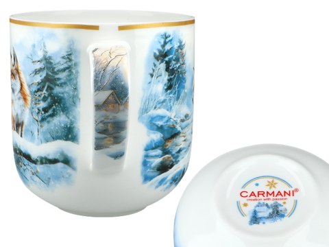 Kubek świąteczny - Zima wszędzie, Lisy (CARMANI)
