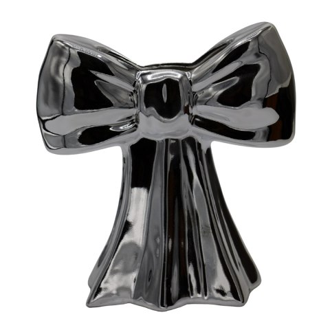 WAZON CERAMICZNY KOKARDA SREBRNA DUŻA