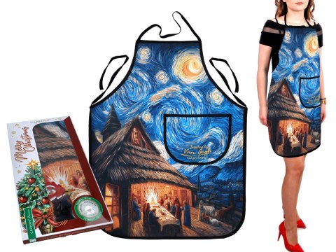 Fartuszek kuchenny - inspirowany malarstwem van Gogha, Boże Narodzenie (CARMANI)