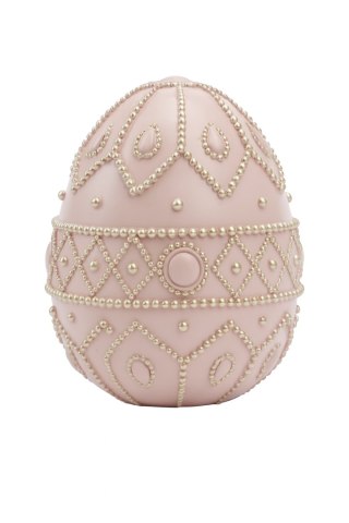 JAJKO CERAMICZNE RÓŻOWE ZE ZŁOTYMI ZDOBIENIAMI