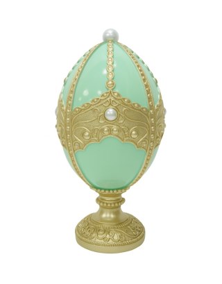 JAJKO CERAMICZNE ZIELONE NA ZŁOTYM POSTUMENCIE