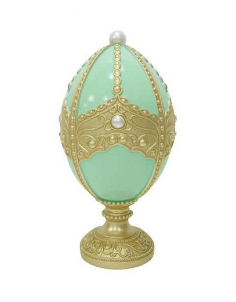 JAJKO CERAMICZNE ZIELONE NA ZŁOTYM POSTUMENCIE