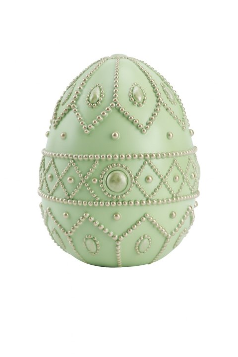 JAJKO CERAMICZNE ZIELONE ZE ZŁOTYMI ZDOBIENIAMI