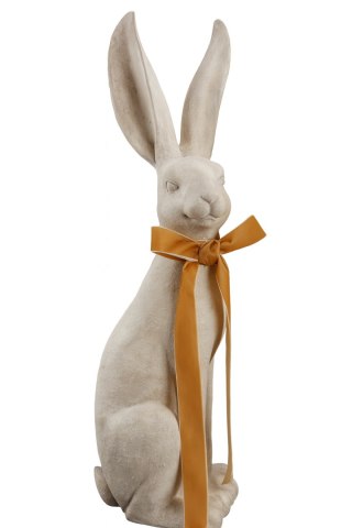 KRÓLIK CERAMICZNY Z BRĄZOWĄ KOKARDĄ MAXI