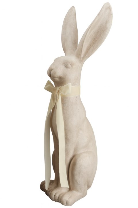 KRÓLIK CERAMICZNY Z KREMOWĄ KOKARDĄ MAXI