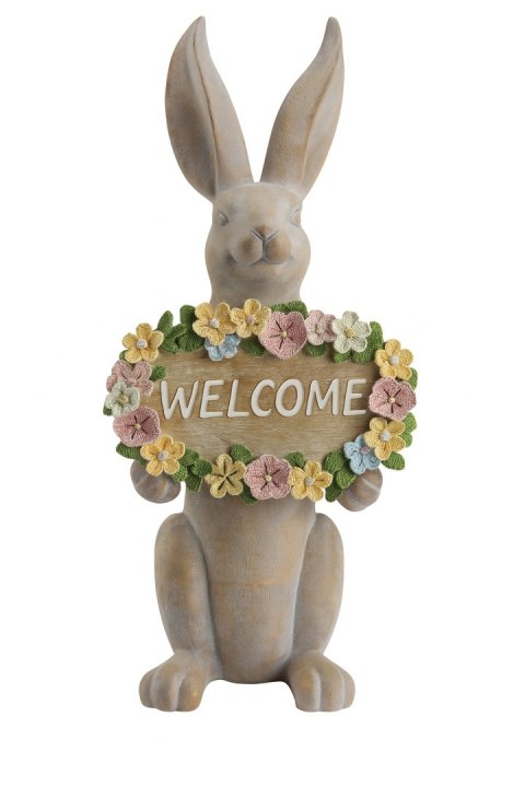 KRÓLIK CERAMICZNY Z TABLICZKĄ ''WELCOME'' LED MAXI