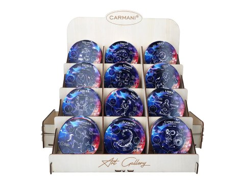 Kpl. 4 podkładek ceramicznych, okrągłe - Znaki zodiaku, Strzelec (CARMANI)