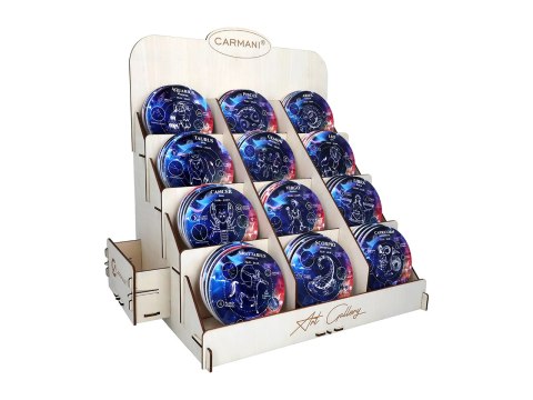Kpl. 4 podkładek ceramicznych, okrągłe - Znaki zodiaku, Waga (CARMANI)