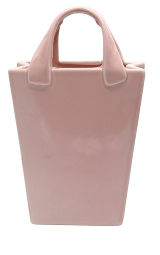 WAZON CERAMICZNY TOREBKA RÓŻOWA