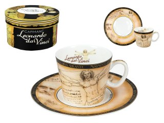 Filiżanka espresso - L. da Vinci, Człowiek Witruwiański (CARMANI)