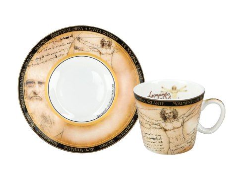 Filiżanka espresso - L. da Vinci, Człowiek Witruwiański (CARMANI)