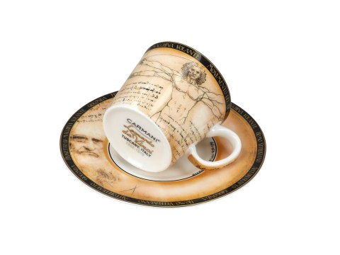 Filiżanka espresso - L. da Vinci, Człowiek Witruwiański (CARMANI)