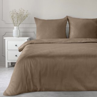 KOMPLET POŚCIELI SATYNOWEJ VERA 140 X 200 CM BRĄZOWY