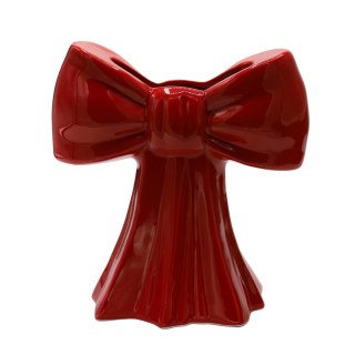 WAZON CERAMICZNY KOKARDA CZERWONA DUŻA