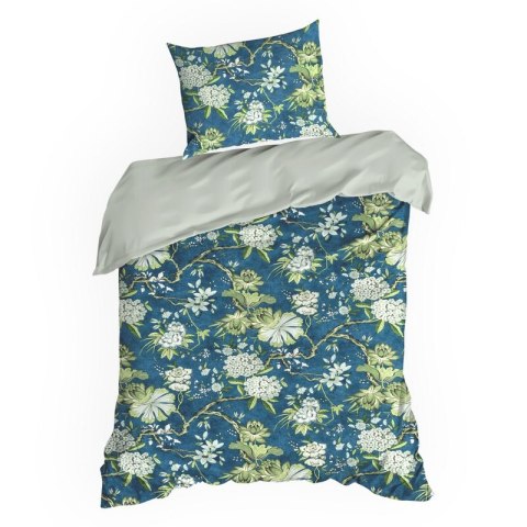 KOMPLET POŚCIELI SATYNOWEJ SPRING 68 160 X 200 CM NIEBIESKI