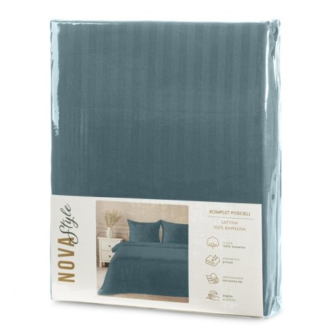 KOMPLET POŚCIELI SATYNOWEJ VERA 160 X 200 CM MORSKI