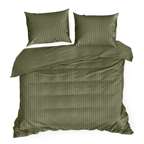 KOMPLET POŚCIELI SATYNOWEJ VERA 160 X 200 CM OLIWKOWY