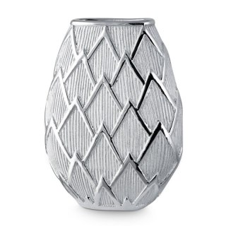 WAZON DEKORACYJNY SAELA (01) 20 X 10 X 26 CM SREBRNY