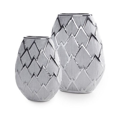 WAZON DEKORACYJNY SAELA (01) 20 X 10 X 26 CM SREBRNY