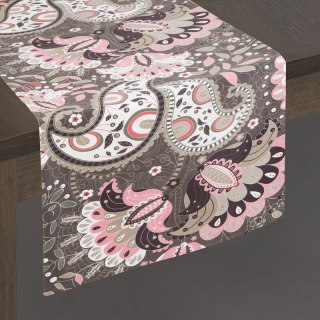 OBRUS ALVINA 35 X 180 CM CZARNY