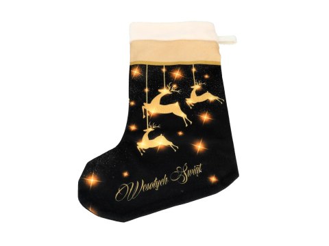 Skarpeta świąteczna, mała - Jelonki, Wesołych Świąt (CARMANI)