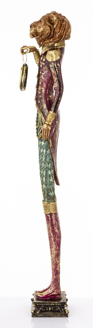 Figura Lew Z Zegarkiem