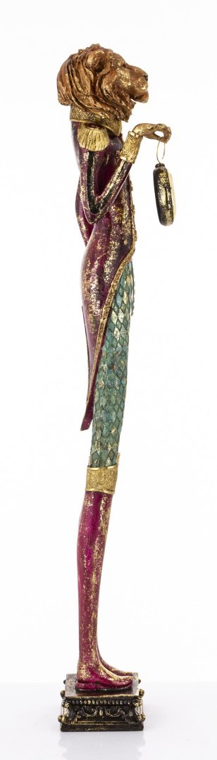 Figura Lew Z Zegarkiem