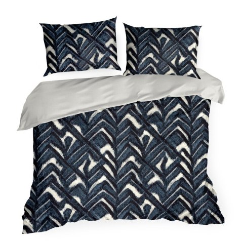 KOMPLET POŚCIELI SATYNOWEJ SPRING 61 160 X 200 CM CIEMNOGRANATOWY