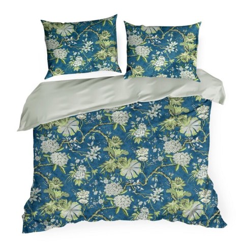 KOMPLET POŚCIELI SATYNOWEJ SPRING 68 220 X 200 CM NIEBIESKI