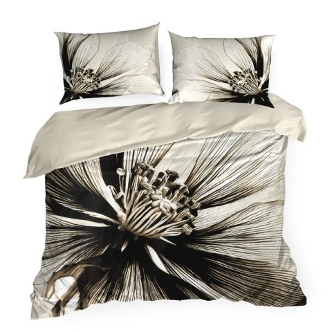 KOMPLET POŚCIELI SATYNOWEJ SPRING 78 140 X 200 CM JASNOBEŻOWY