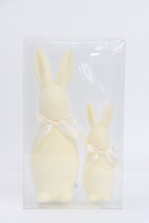 KPL.2 KRÓLIKÓW WELUROWYCH KREMOWYCH