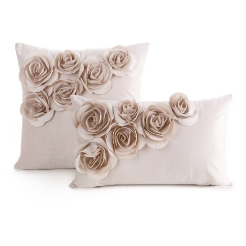 POSZEWKA FLORES 1 45 X 45 CM PUDROWY