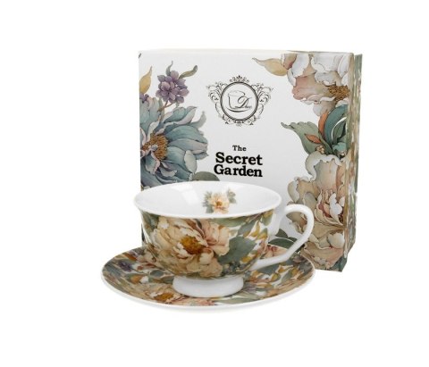 Pl Filiżanka Ze Spodkiem Peony White